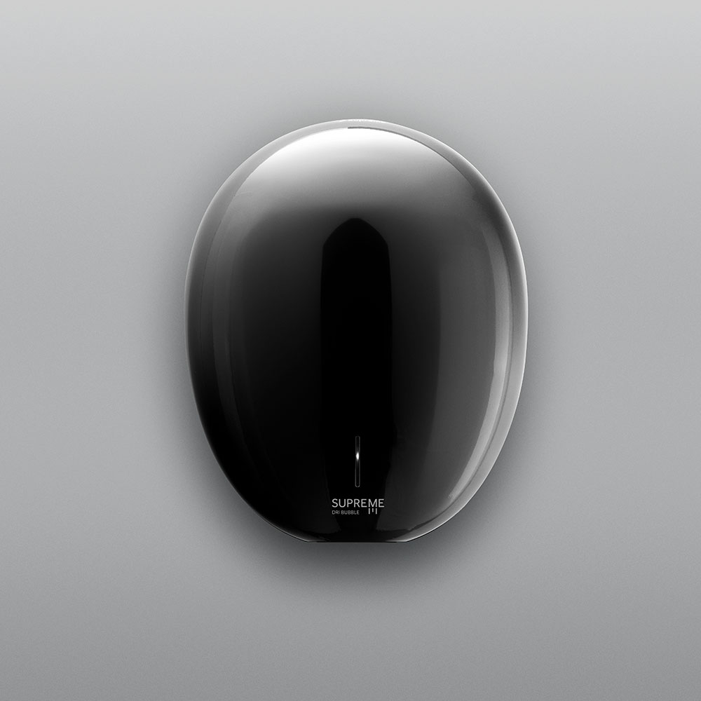 Supreme dri bubble hand dryer metallic black