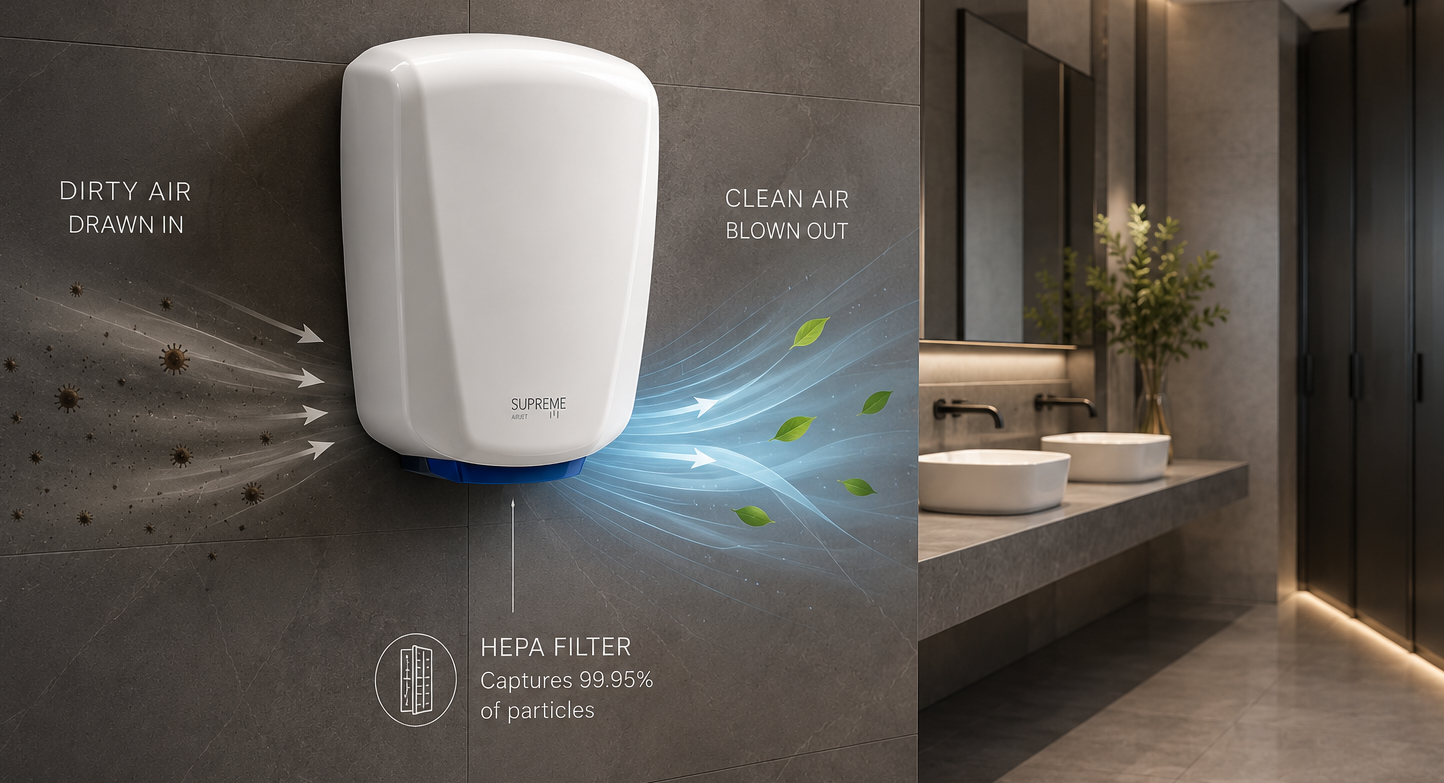 HEPA vs Standard Air Filtration in Commercial Hand Dryers